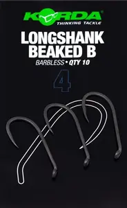 Korda háčky longshank beaked barbless 10 ks - velikost 4