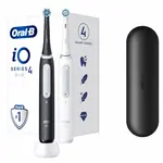 Oral B Elektrický zubní kartáček iO Series 4 Matt Black + Quite White Duo Pack 2 ks