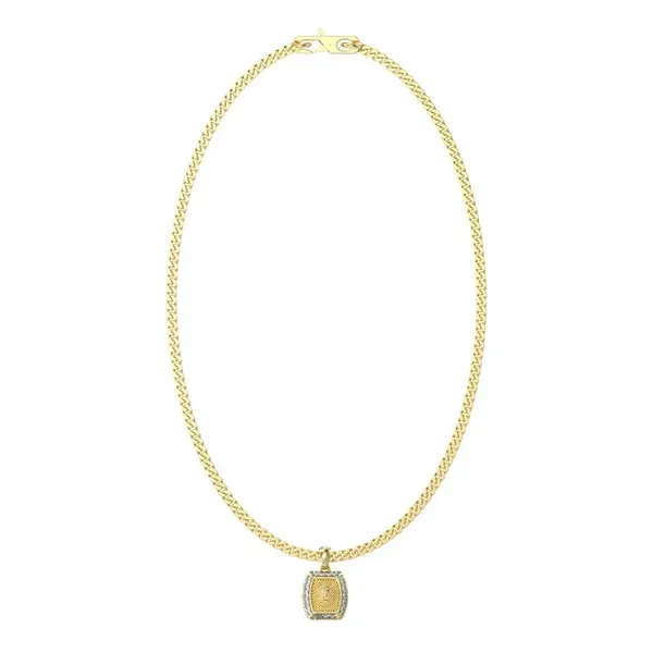 Guess Pozlacený náhrdelník s přívěskem lva Lion King JUMN05008JWYGT/U