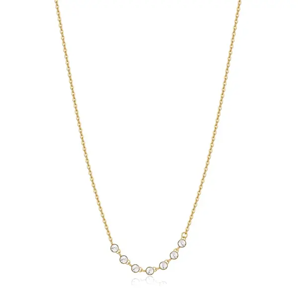 Brosway Něžný pozlacený náhrdelník s krystaly Symphonia BYM132