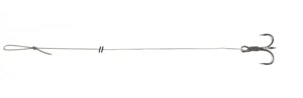 Uni cat návazec treble hook rig 100 cm-velikost háčku 6/0 nosnost 105 kg