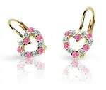 Cutie Jewellery Dětské náušnice ze žlutého zlata C2157-10-X-1 fuchsiová