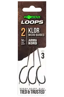 Korda hotové montáže loop rigs klor - háček 2 nosnost 50 lb
