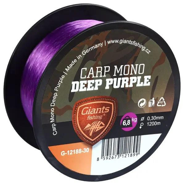 Giants fishing vlasec carp mono gaube purple - 0,30 mm 6,8 kg 1200m