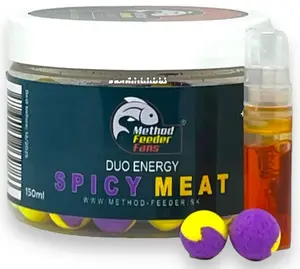 Method feeder fans pop up duo energy 15 mm 100 ml + sprej esence 2 ml - spice meat