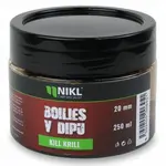 Nikl boilies v dipu kill krill 250 g - 24 mm