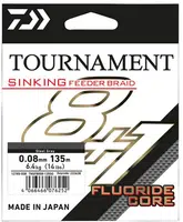 Daiwa splétaná šňůra tournament sinking feeder braid grey 8+1 135 m - 0,12 mm