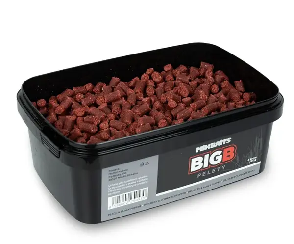 Mikbaits pelety bigb broskev black pepper 700 g 6 mm