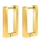Troli Moderní obdélníkové náušnice z pozlacené oceli VGE633G