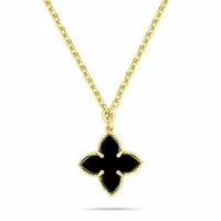 Brilio Silver Pozlacený květinový náhrdelník pro ženy NCL193YBC