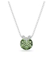 Swarovski Elegantní náhrdelník se zeleným krystalem Bella 5724285