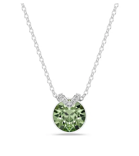Swarovski Elegantní náhrdelník se zeleným krystalem Bella 5724285