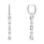 Brilio Silver Elegantní stříbrné náušnice 2v1 se zirkony EA995W
