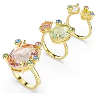 Swarovski Překrásná sada pozlacených prstenů Gema 5705813 (3x prsten) 52 mm