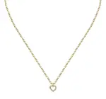 La Petite Story Romantický pozlacený náhrdelník se srdíčkem Love LPS10ASD22