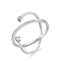 MOISS Originální stříbrný prsten se zirkony R00020 63 mm