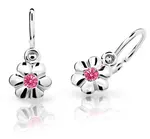 Cutie Jewellery Dětské náušnice z bílého zlata C1736-10-X-2 fuchsiová