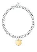 Morellato Moderní ocelový bicolor náramek Srdce Istanti SAVZ10