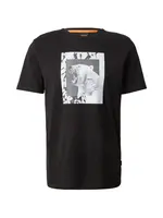 BOSS Tričko 'Te_lupo'  sivá / čierna / šedobiela