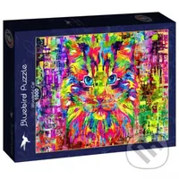 Puzzle Úžasne farebná mačka - puzzle z kategorie 500 - 1000 dílků