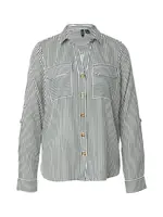 VERO MODA Blúzka 'VMBUMPY'  jedľová / biela