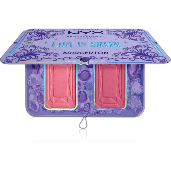 NYX Professional Makeup Bridgerton Royal Blush paleta líceniek odtieň 02 Lady In Silver 2x5 g