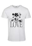 Merchcode Tričko 'Minnie Loves Mickey'  čierna / biela