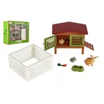 Králíkárna s výběhem plast s doplňky