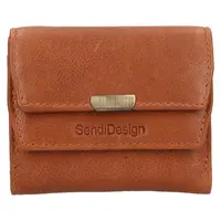 Menšia dámska kožená peňaženka SendiDesign Marcela - koňak