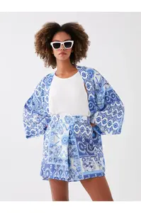 LC Waikiki Lcw Casual Dámské kraťasy s elastickým pasem a vzorem