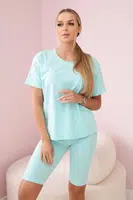 Set top+legíny mint