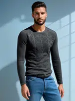 DStreet Sweter męski antracytowy