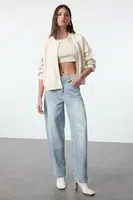 Trendyol Light Blue Low Waist Skater Jeans