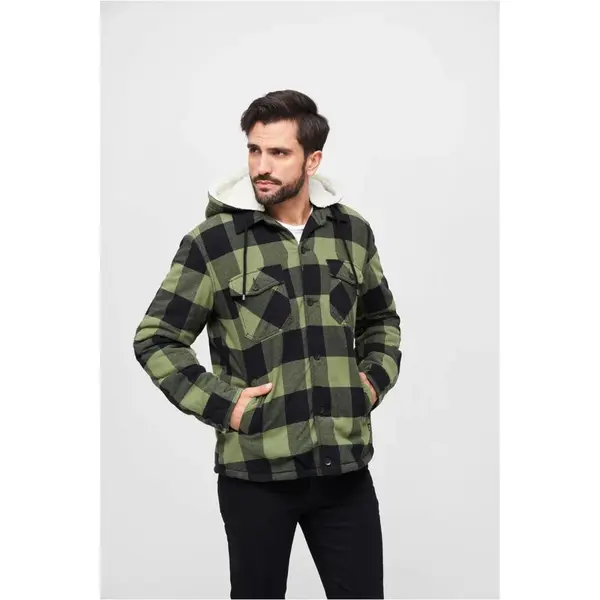 Lumberjacket S kapucí černá/olivová