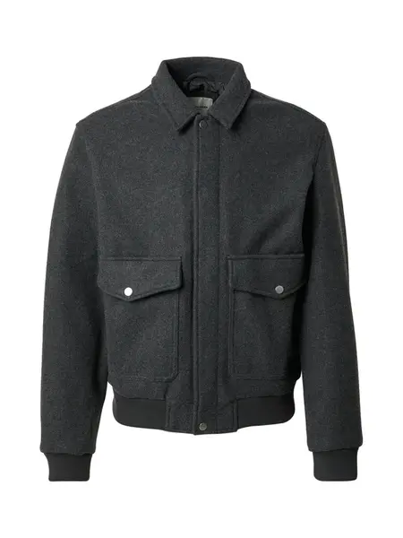 JACK & JONES Prechodná bunda 'JJSHANE'  čierna melírovaná