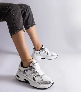 Gemre White-silver Ena sports sneakers