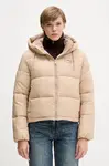 Bunda Tommy Jeans béžová barva, zimní, DW0DW21625