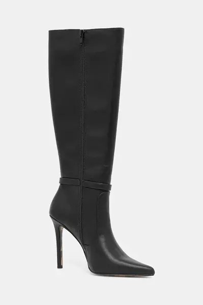 Kozačky Just Cavalli dámské, černá barva, na podpatku, 79RA3S07ZSD53899