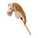 Hobby horse Gracia, béžová klisna na tyči, provázková hříva