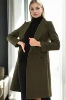 Z6672 DEWBERRY WOMEN'S COAT-KHAKI-1