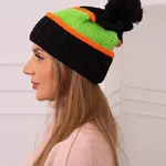 Dámská kšiltovka Kinga K297 černá + neonově zelená + oranžová