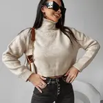 Beige turtleneck LEILA 2023 OLAVOGA