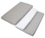 Medi Partners Set of 3 pcs. Fitted Sheet 60x120 cm 100% Cotton Baby Bed Linen Mattress