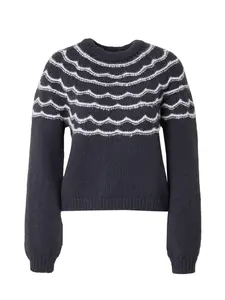 VERO MODA Sveter 'Charmaina'  antracitová / biela