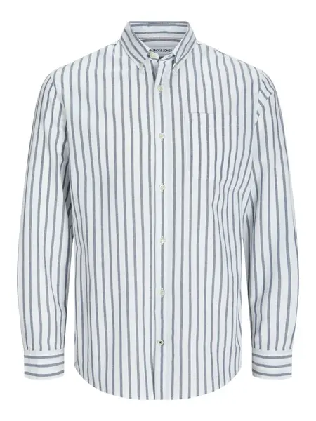 JACK & JONES Košeľa 'JJEOxford'  tmavomodrá / biela