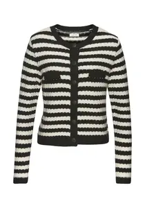 LASCANA Kardigán  čierna / biela