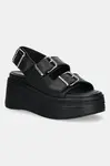 Kožené sandále Tommy Jeans WEDGE SANDAL