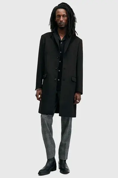 Kabát s prímesou vlny AllSaints HAL COAT