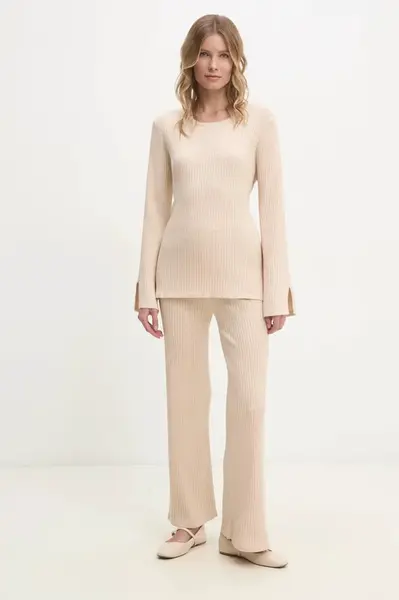 Sveter a nohavice Answear.LAB béžová farba