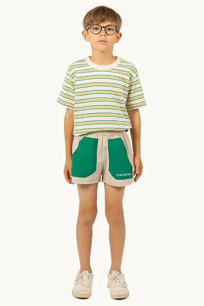 Tinycottons Detské krátke nohavice Tinycottons COLOR BLOCK SHORT